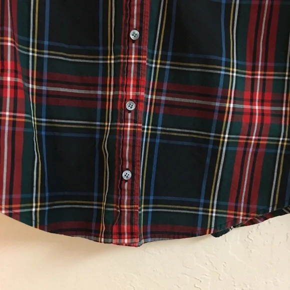 J Crew 100% Cotton Perfect Button Down 2 Tartan Plaid Professional Workwear - Picture 9 of 16
